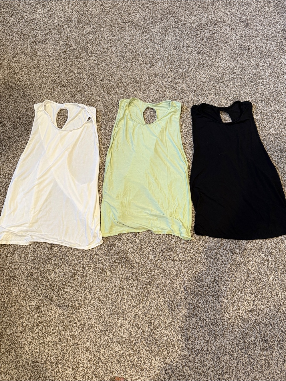 BuffBunny Racerback Tank Tops - White, Light Green, Black